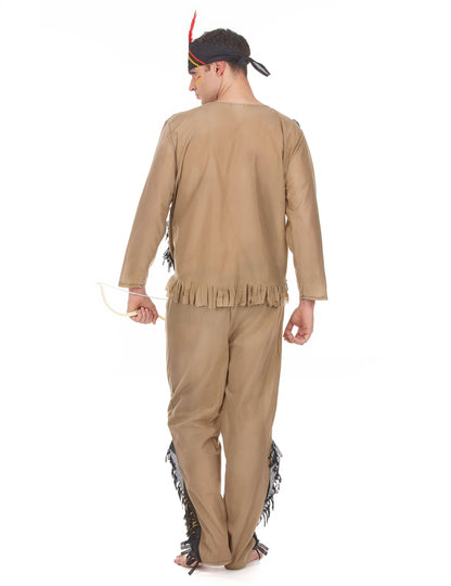 Мъжки индийски костюм с кадифен ефект