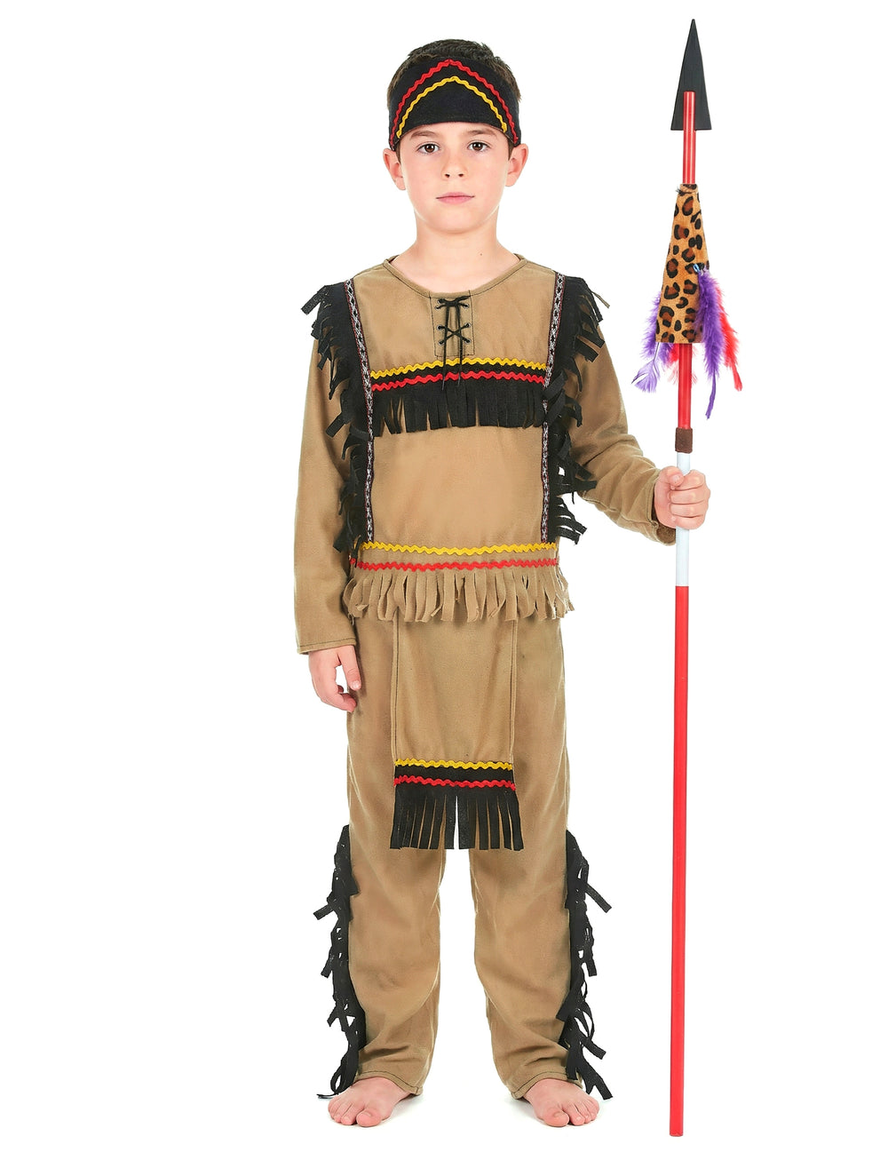 Lance avec plumes du déguisement indien