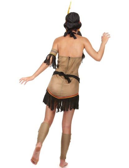 Индийската маскирана гола гръб жена