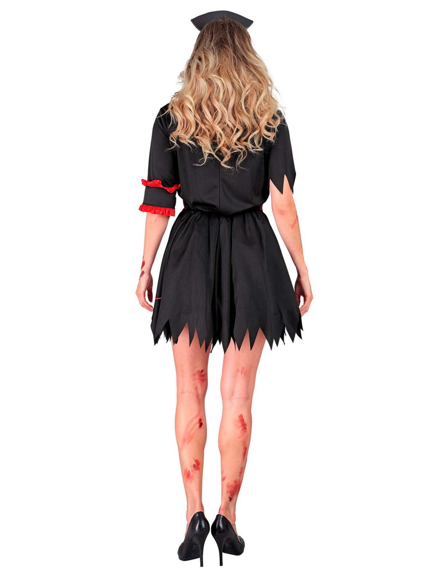 Черен костюм на медицинска сестра зомби за жени