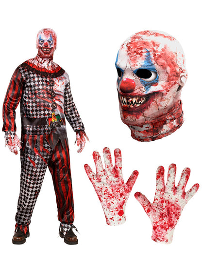 Пълен костюм на клоун убиец за възрастни