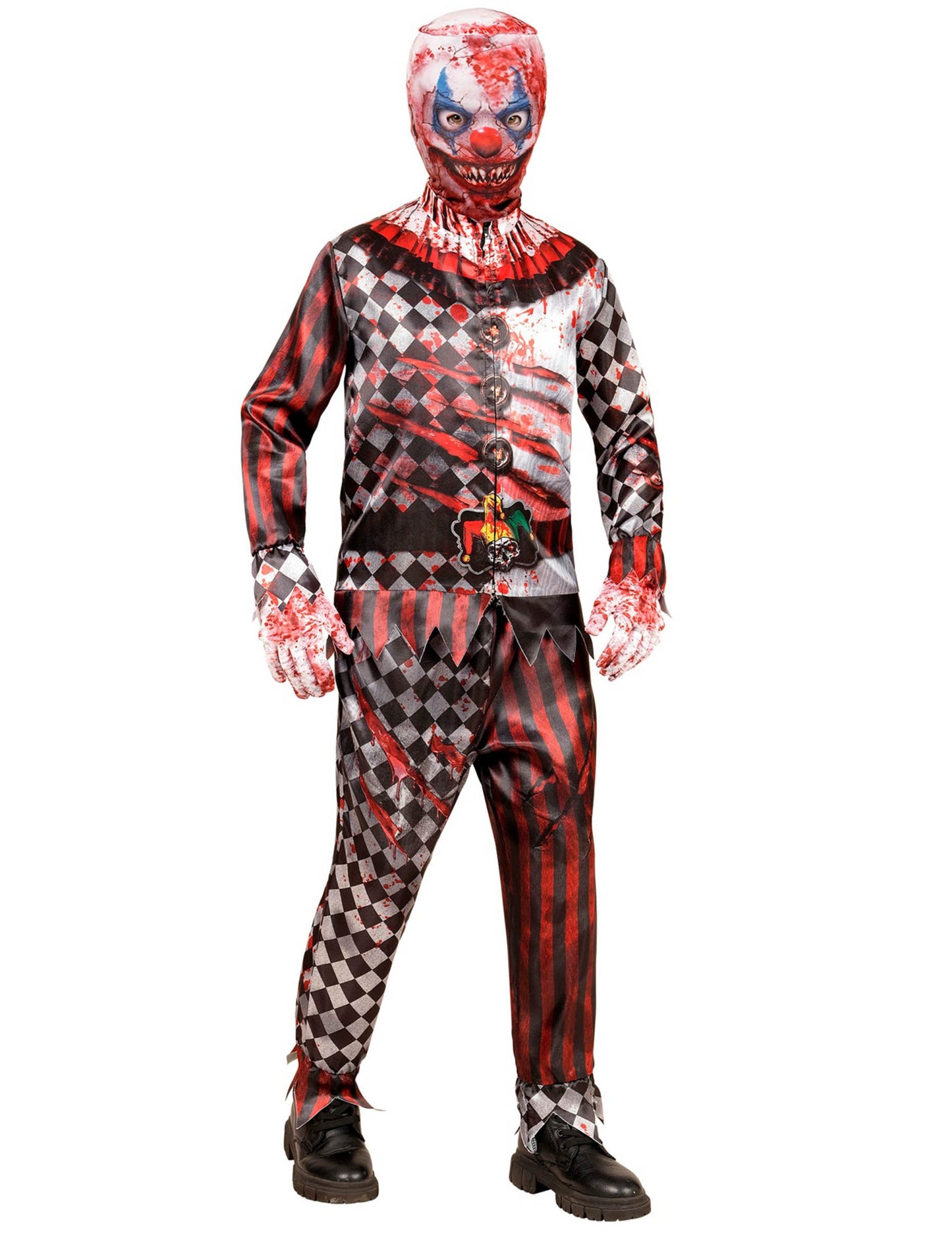 Пълен костюм на клоун убиец за деца