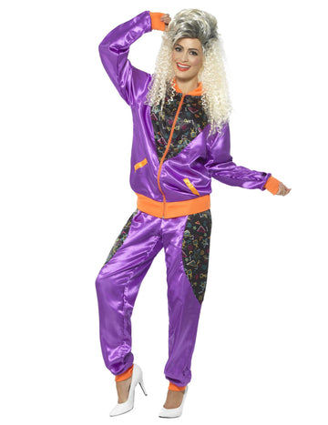 Ретро лилаво женско джогинг маскировка