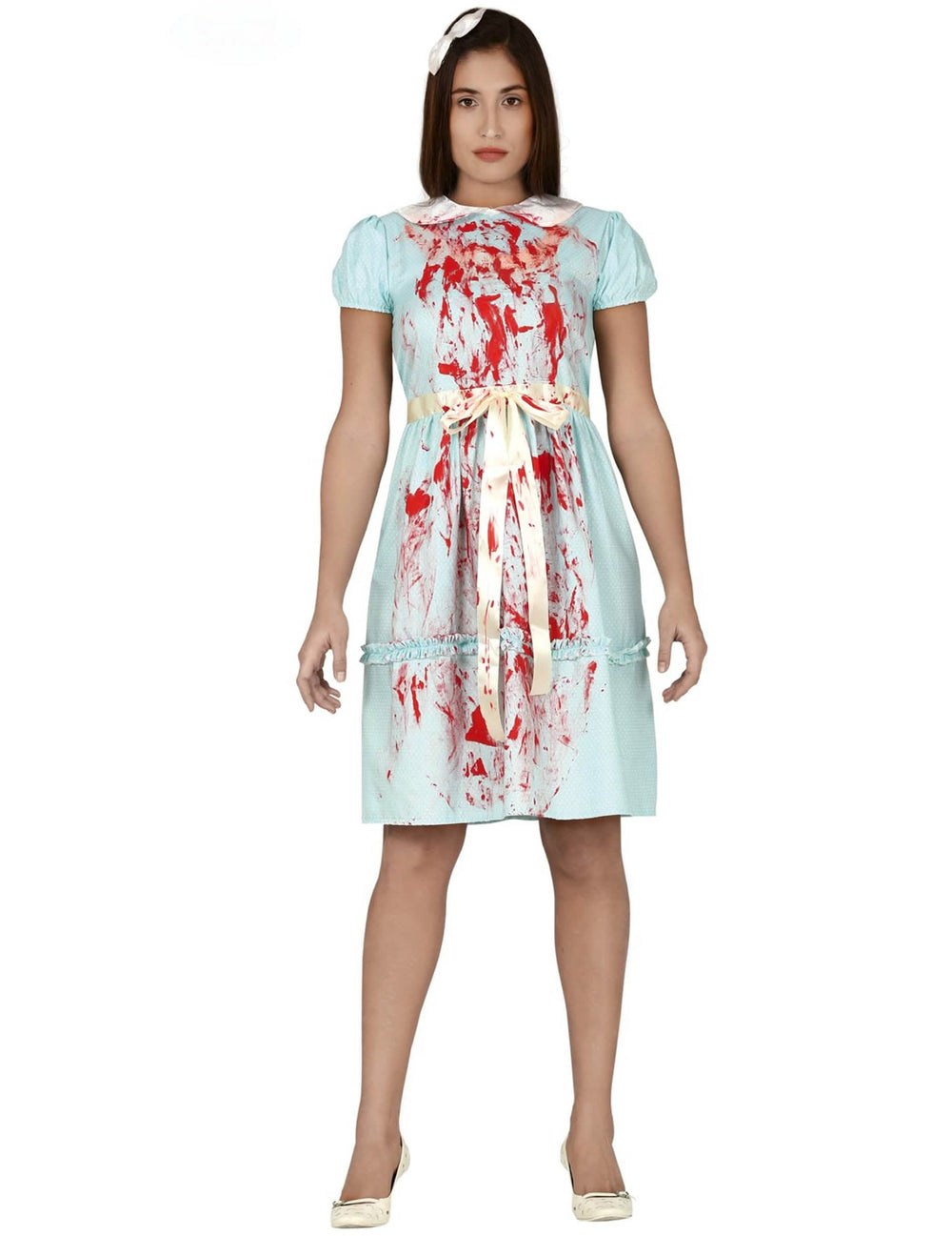Духовски костюм за близначка за жена светлосин окървавен