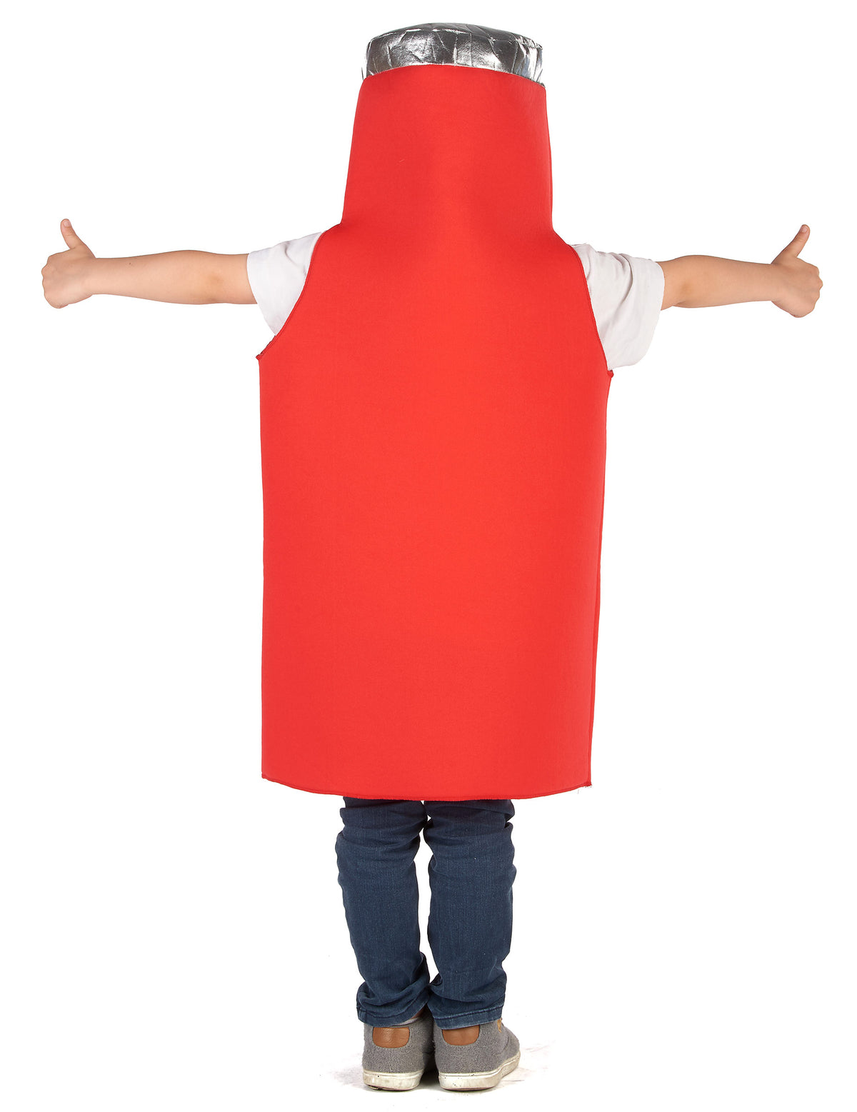 Vue de dos du déguisement de ketchup pour enfant