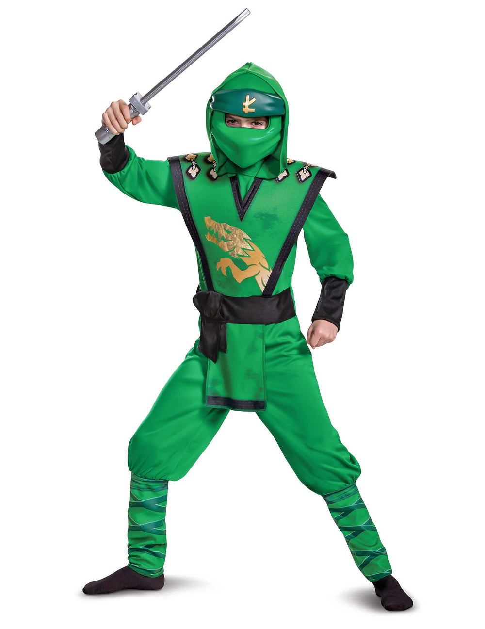 Позиране с меч на луксозния костюм LEGACY Lloyd Ninjago LEGO