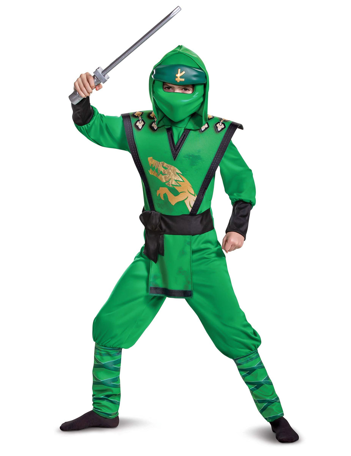 Позиране с меч на луксозния костюм LEGACY Lloyd Ninjago LEGO