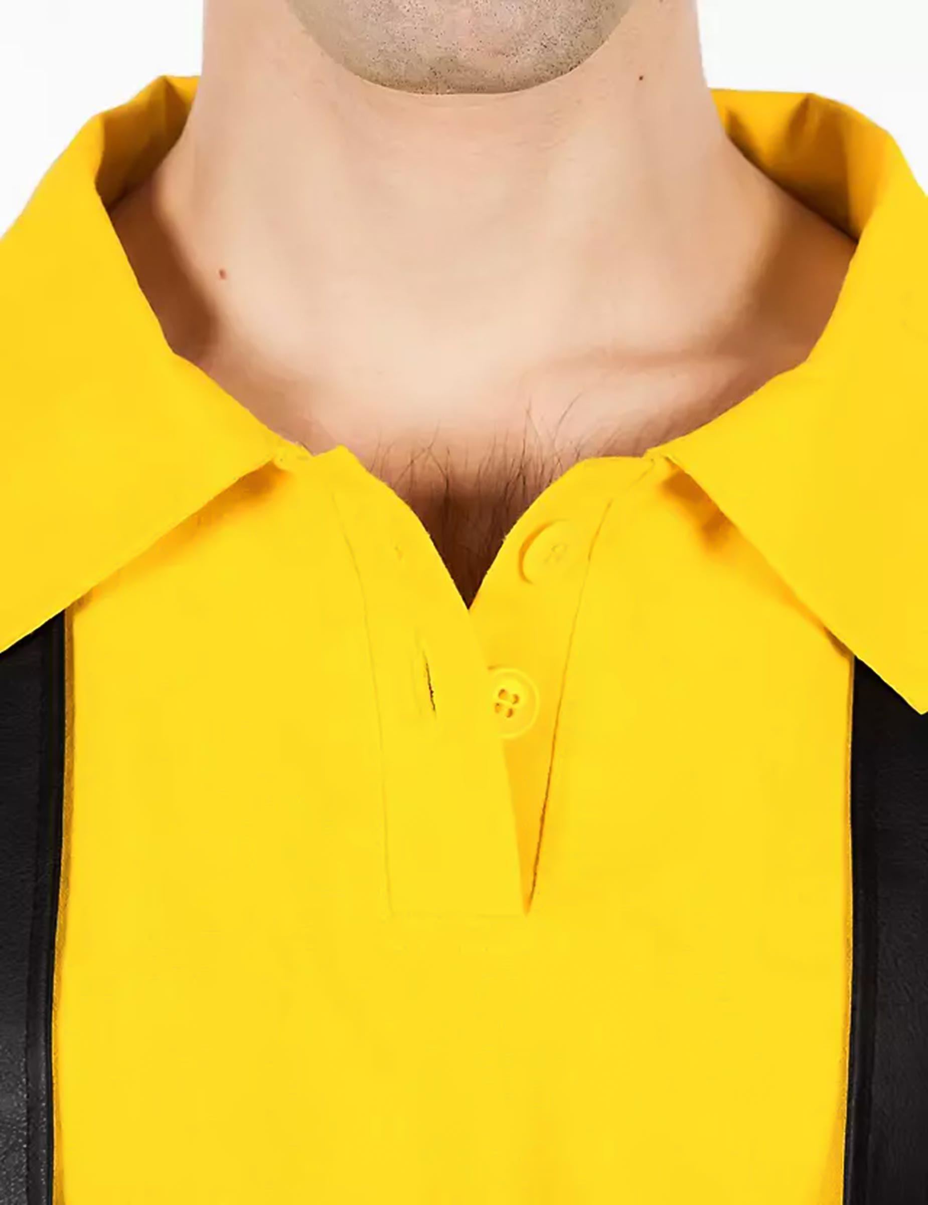Détail du col et du boutonnage de la chemise du déguisement Lucky Luke™