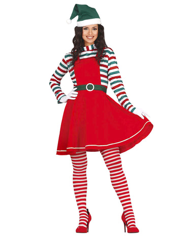 Дамски костюм на елфа на Дядо Коледа