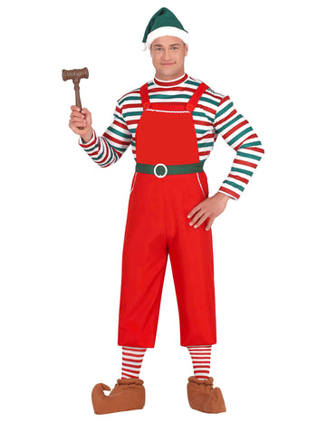 Мъжки костюм на елфа на Дядо Коледа
