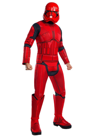 Луксозен костюм Sith Trooper за възрастни в червено с цяла маска