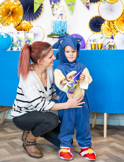 Mise en situation du déguisement luxe Sonic™ pour enfant