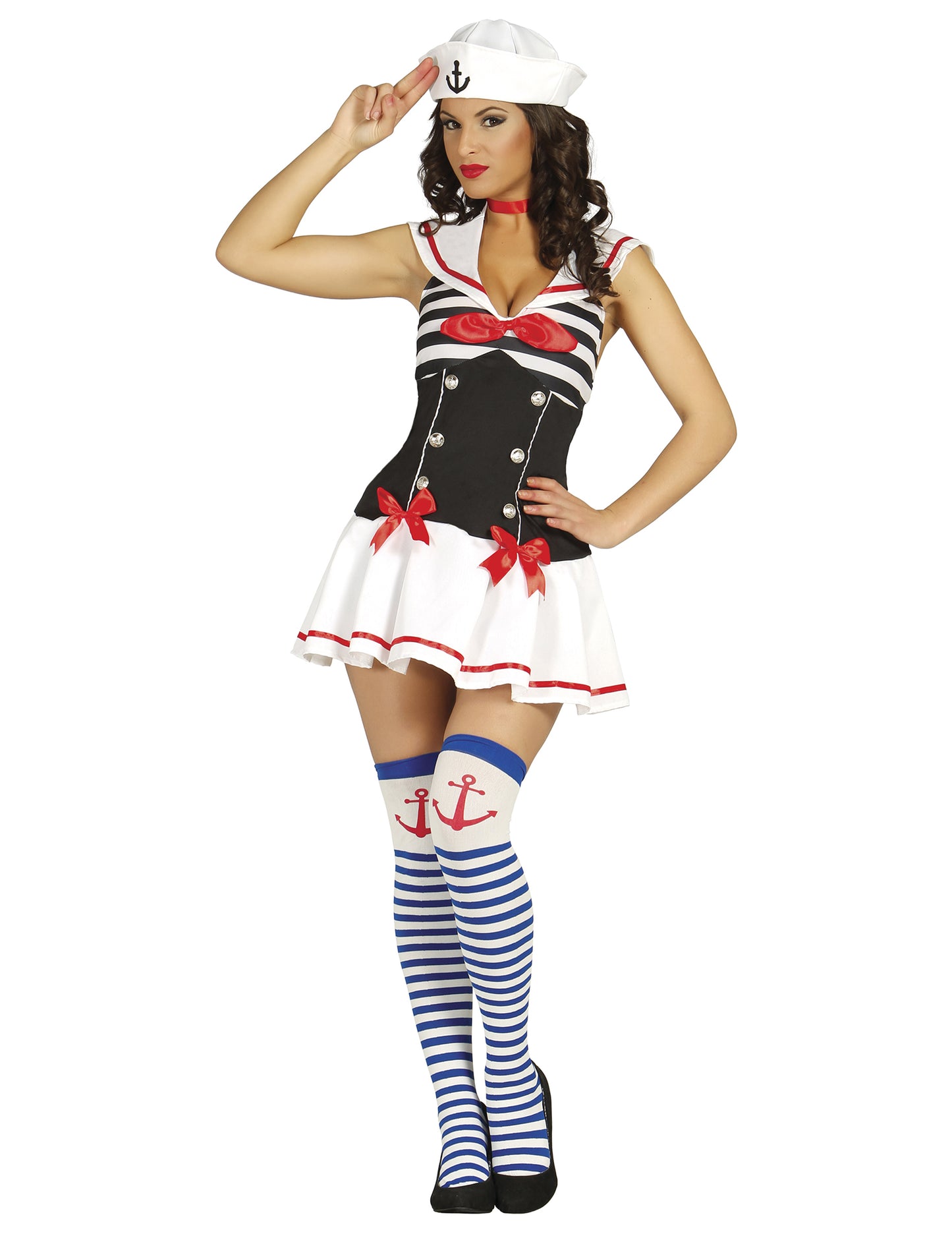 Черно и червено секси жена от морското дъно