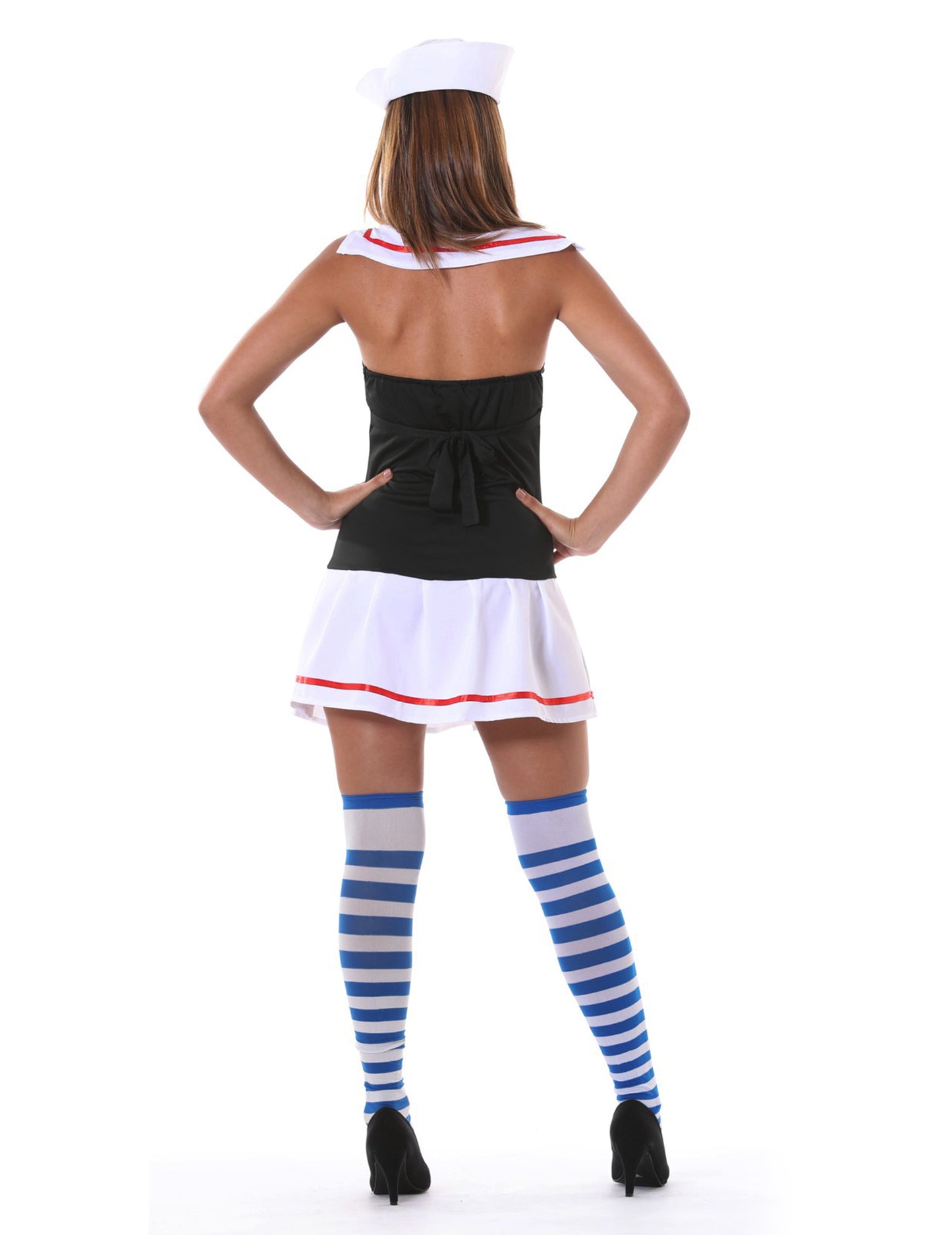 Черно и червено секси жена от морското дъно