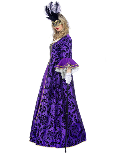Луксозен виолетов бароков костюм маркиз за жени
