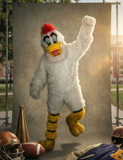 Костюм за талисман на бяла патица за възрастни