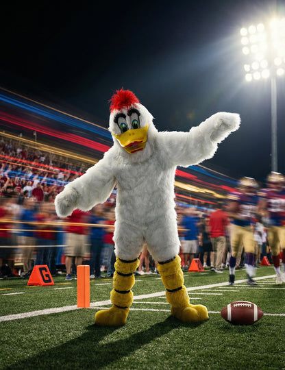 Костюм за талисман на бяла патица за възрастни