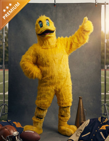 Костюм за талисман на жълта патица за възрастни