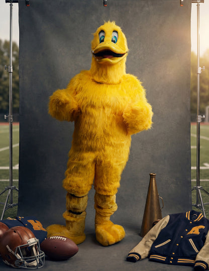 Костюм за талисман на жълта патица за възрастни