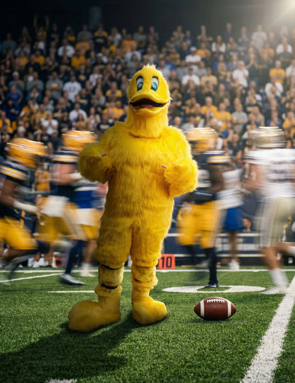 Костюм за талисман на жълта патица за възрастни