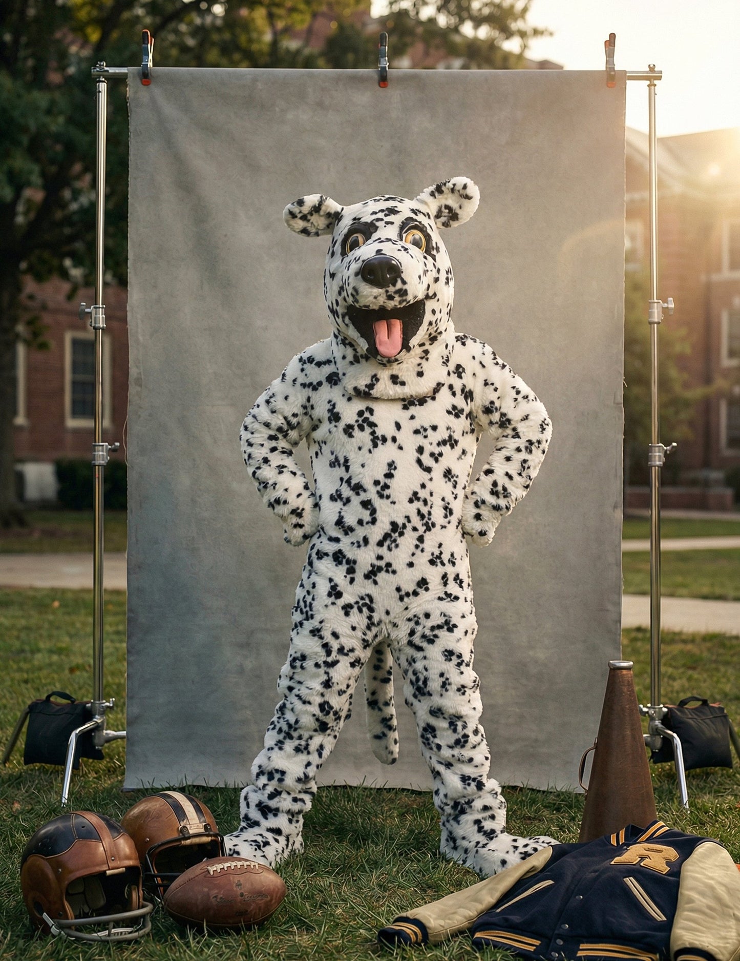 Костюм за талисман на възрастен далматин