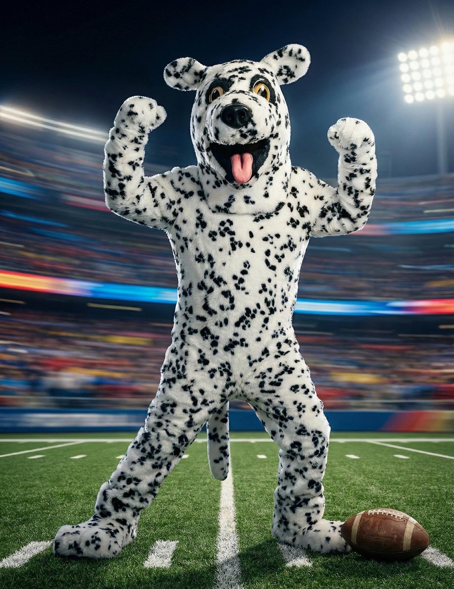 Костюм за талисман на възрастен далматин