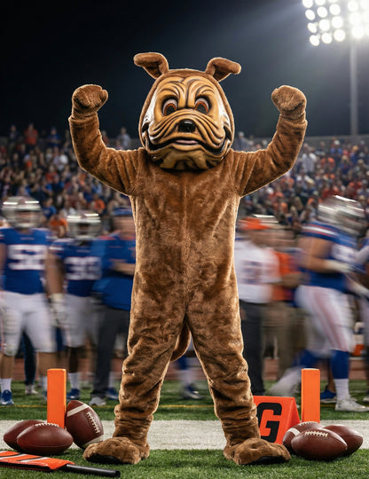 Костюм за талисман на кафяво куче за възрастни