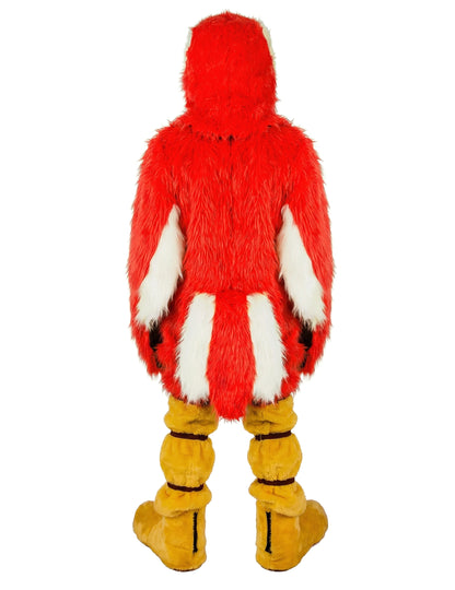 Костюм за талисман на червен папагал за възрастни