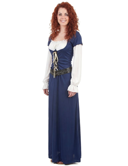 Déguisement Médiéval robe longue bleue Femme