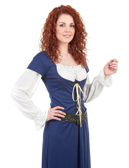 Déguisement Médiéval robe longue bleue Femme