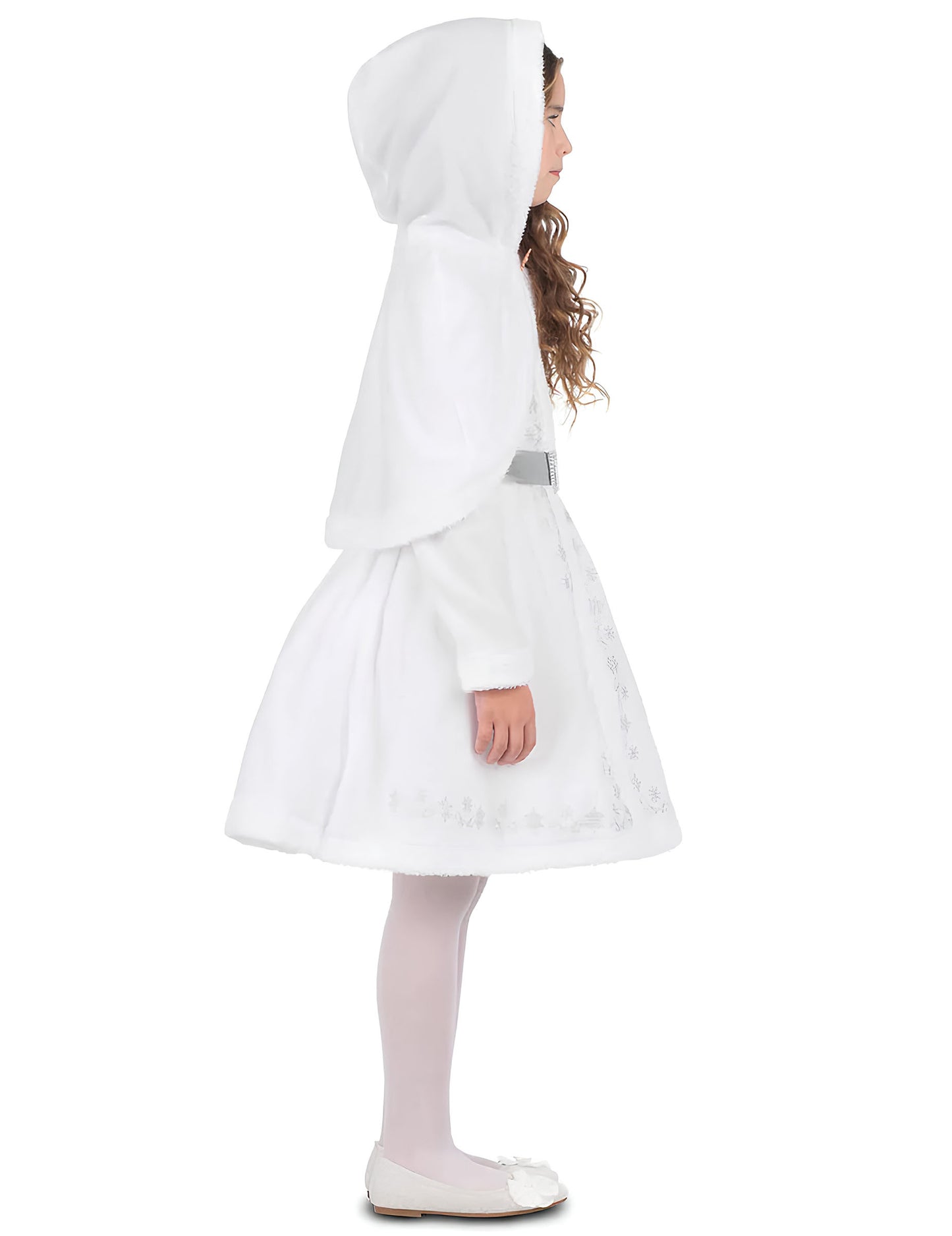 Бял костюм на Дядо Коледа за момичета