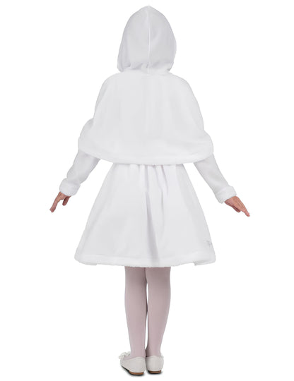 Бял костюм на Дядо Коледа за момичета