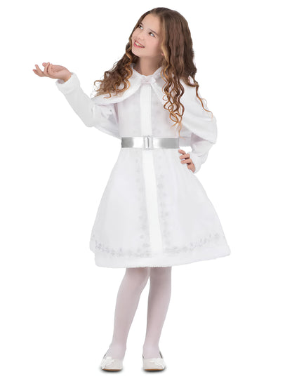 Бял костюм на Дядо Коледа за момичета