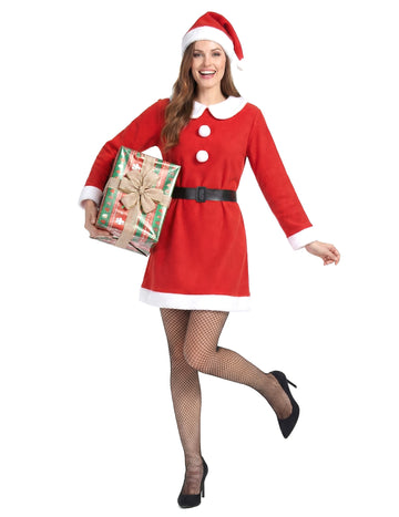 Майка коледен костюм помпони жена