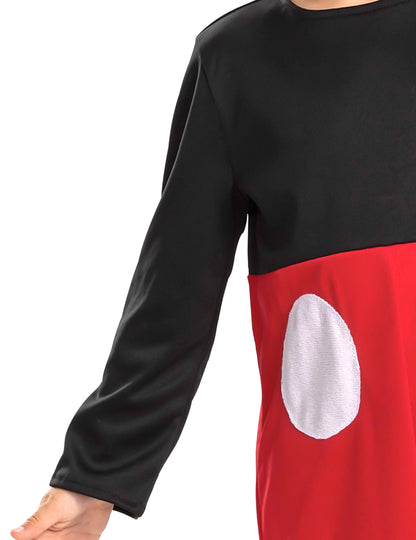 Détail de la manche et du haut du déguisement Mickey Mouse classique pour enfant