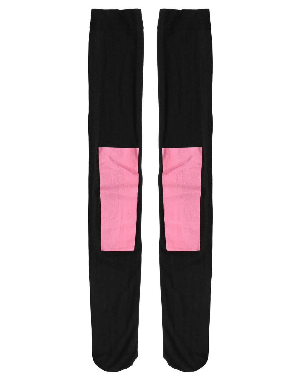 Paire de chaussettes montantes noires et roses du déguisement miss Kpop pour fille