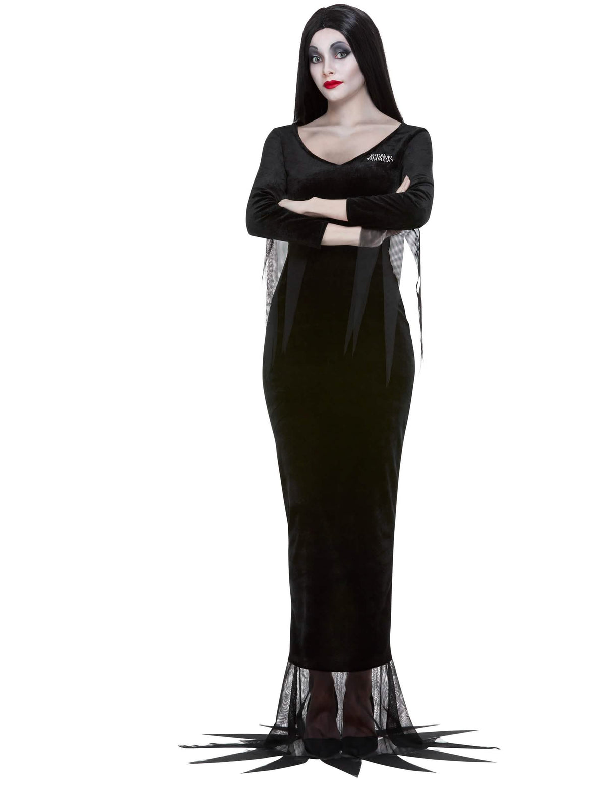Преден изглед на костюма Morticia Famille Addams™