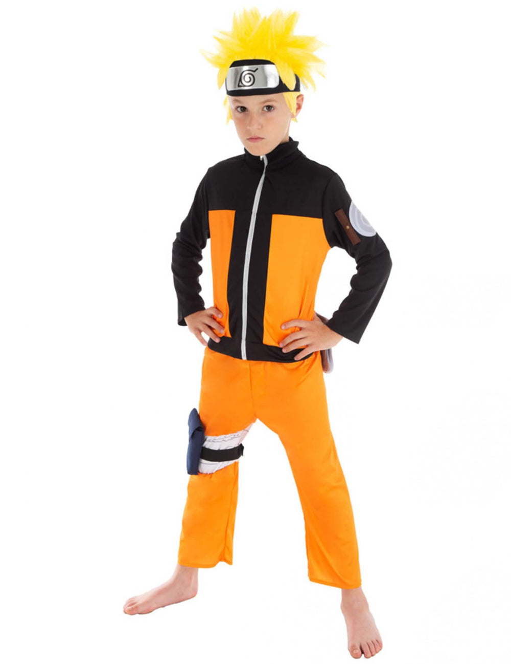 Костюм Naruto™ за дете оранжев и черен с лента за глава