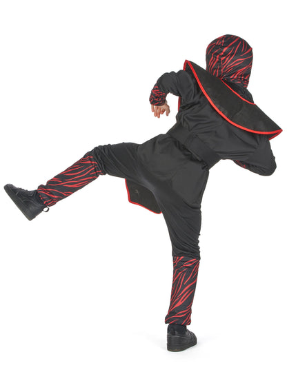 Vue de dos du déguisement ninja fauve pour garçon