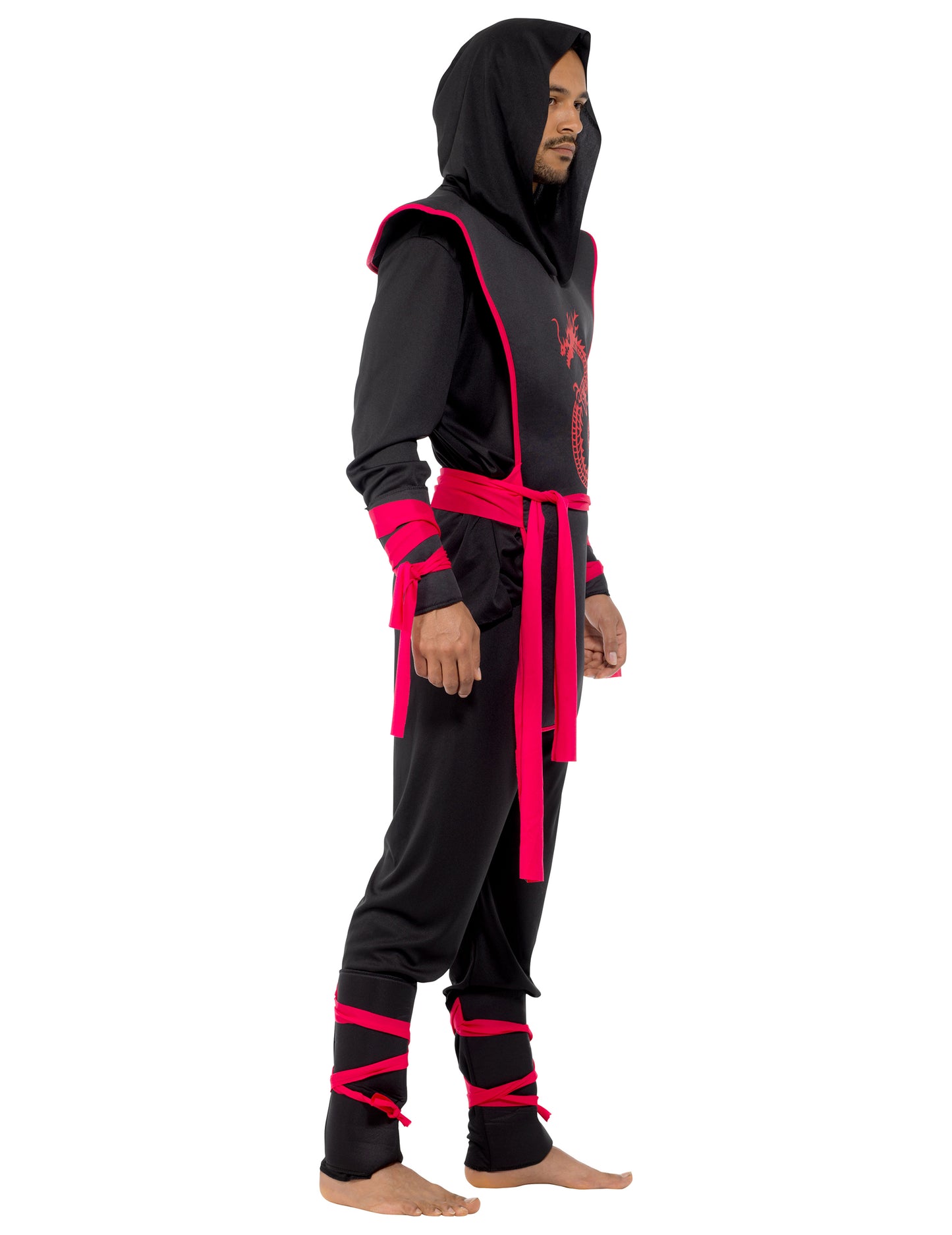 Черна и червена нинджа маскировка