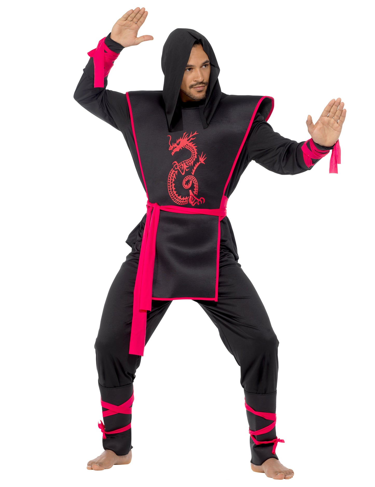 Черна и червена нинджа маскировка