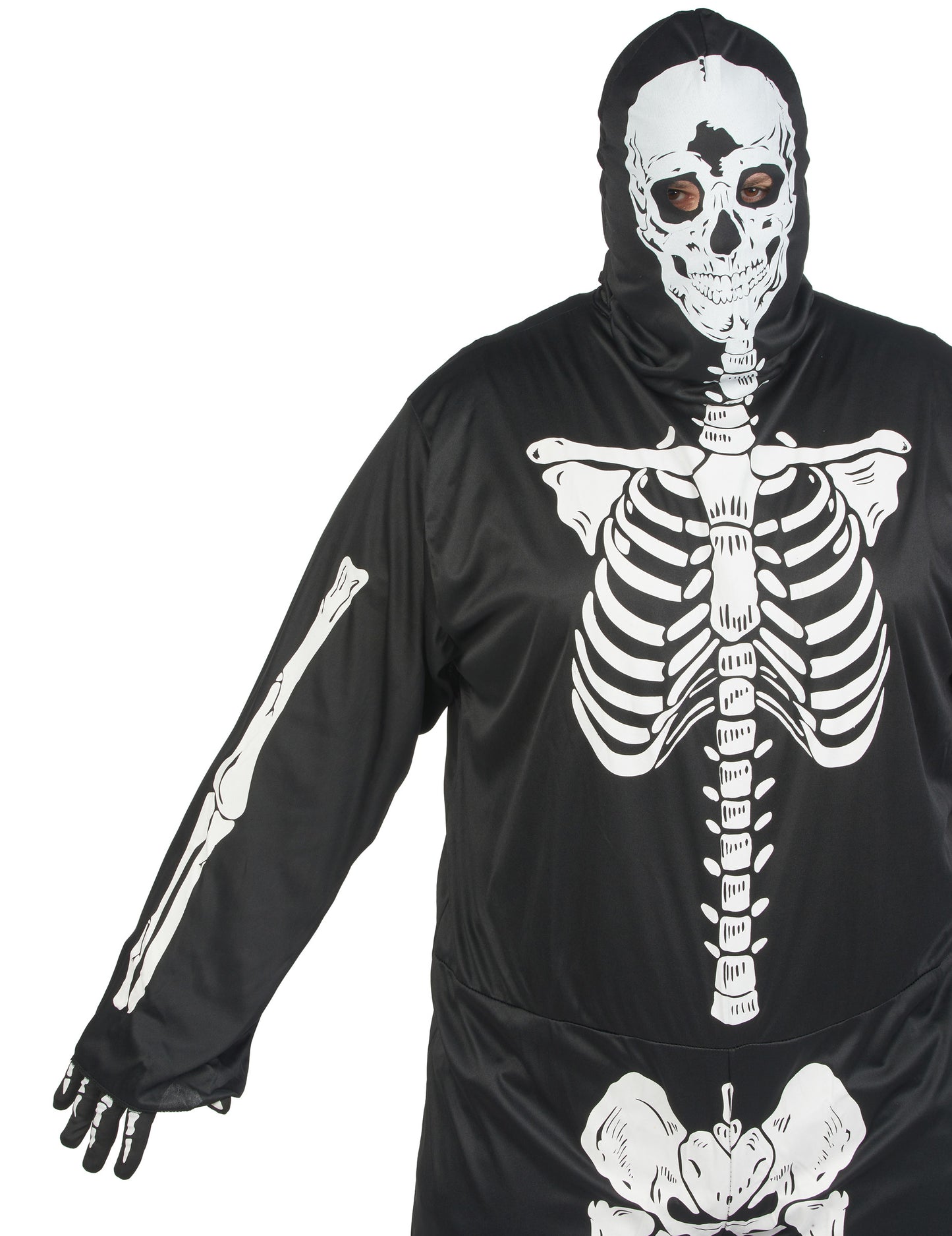 Черен скелет черен маскирайте Хелоуин