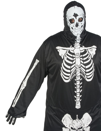 Черен скелет черен маскирайте Хелоуин
