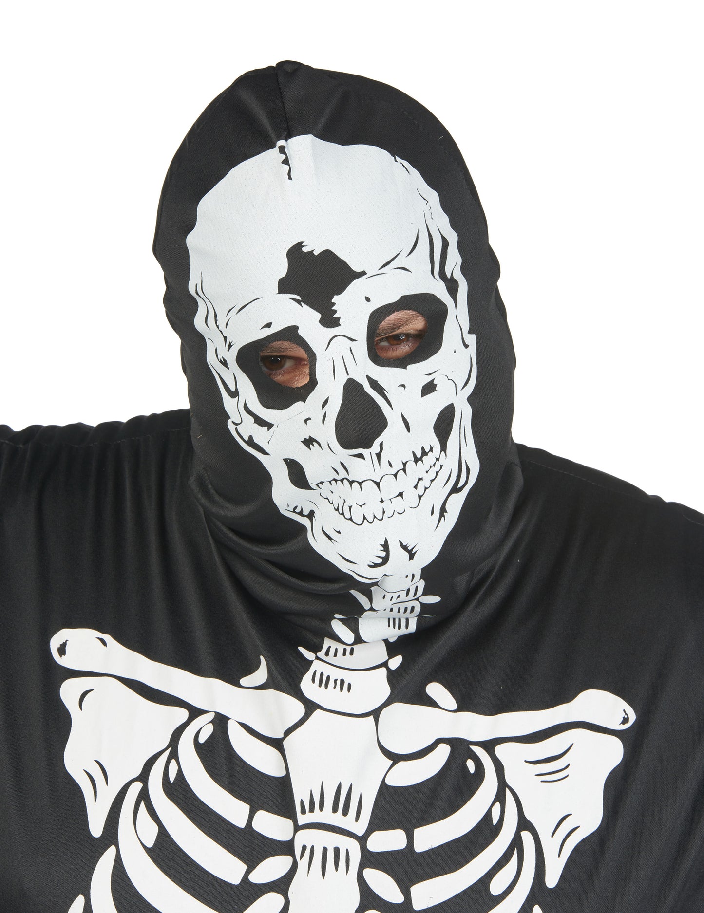 Черен скелет черен маскирайте Хелоуин