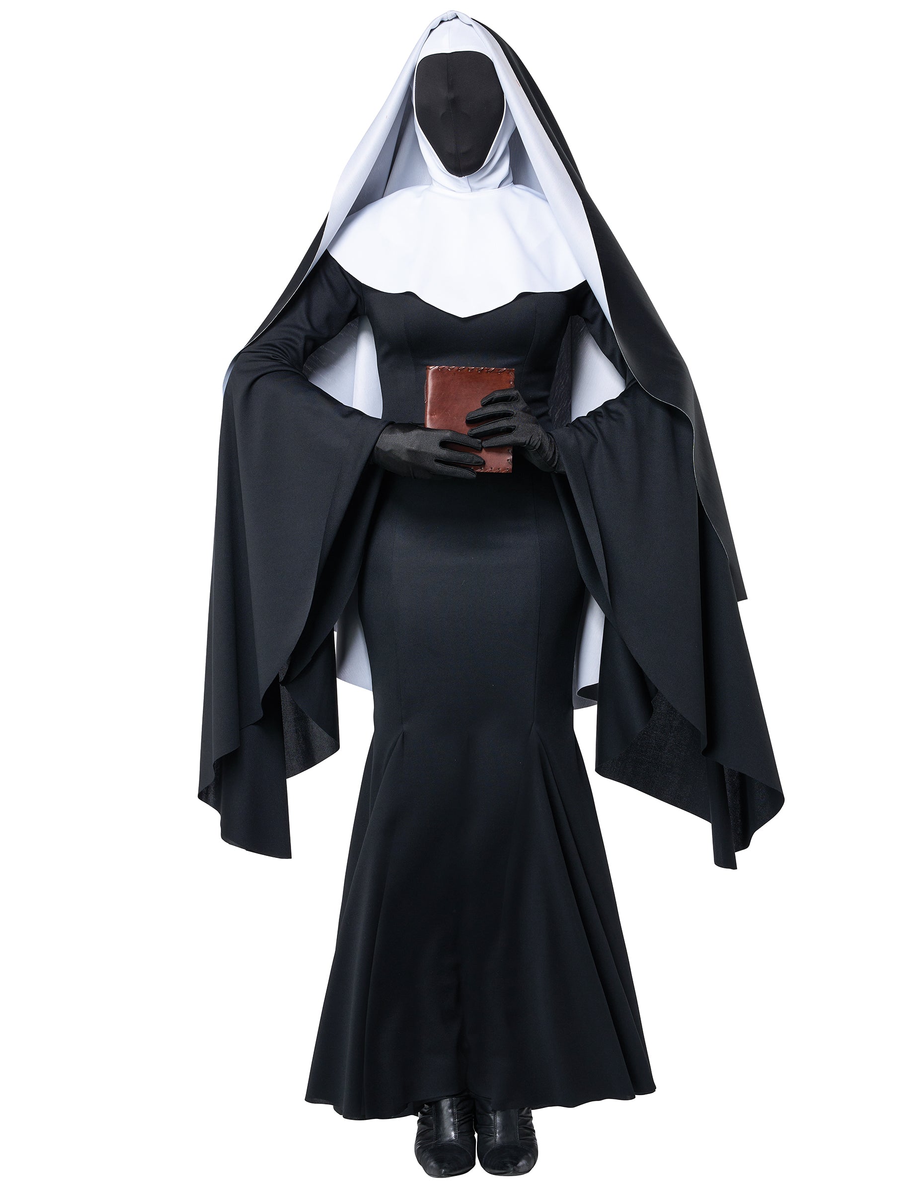 Détail du livre accessoire tenu avec le déguisement nonne longue luxe