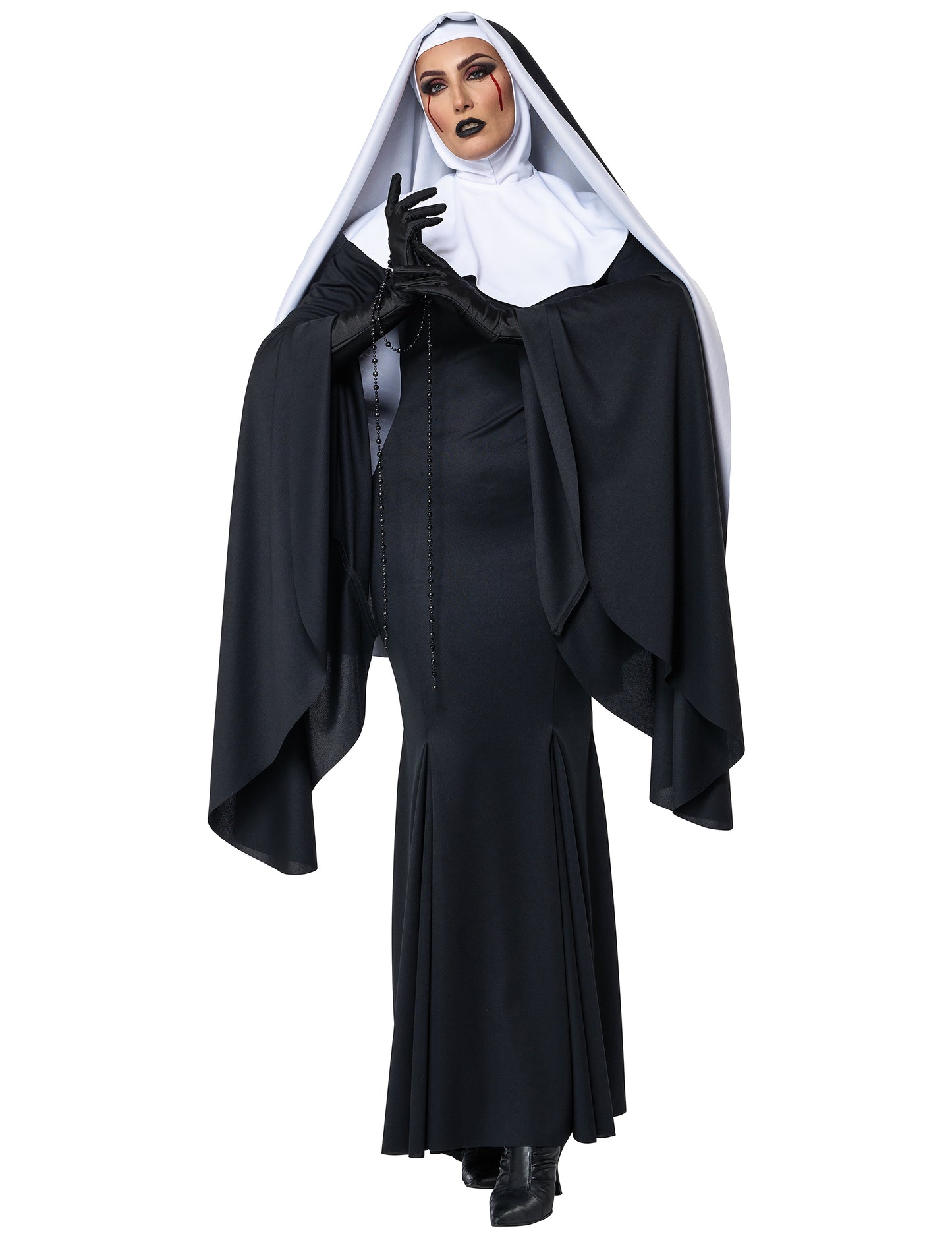 Луксозен дълъг костюм на монахиня за жени 
