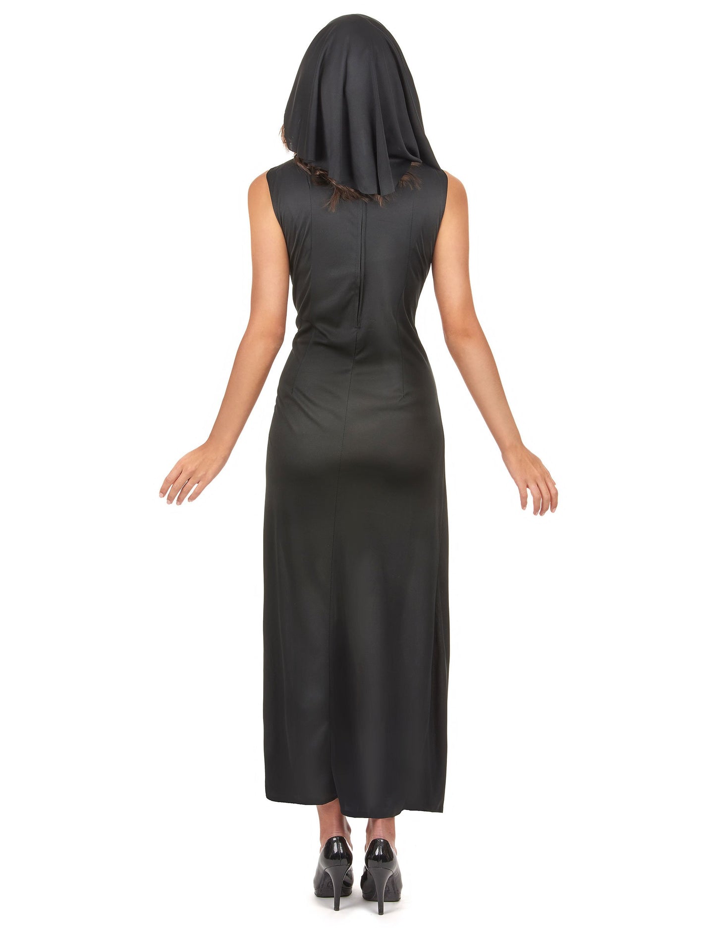 Секси монахиня прикрива женска рокля жена