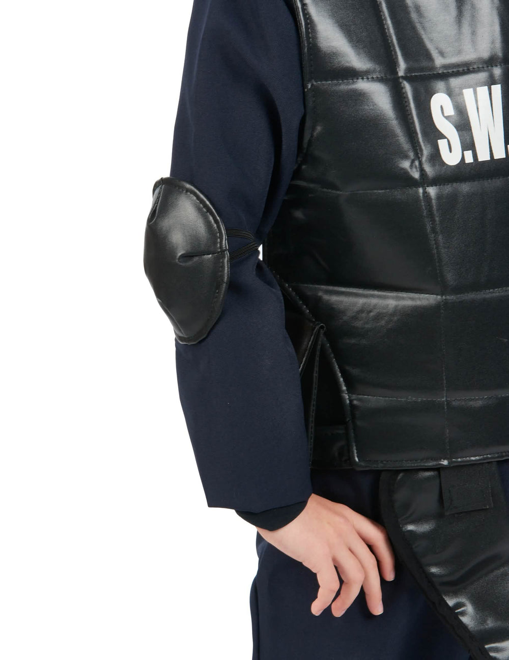 Détail de la coudière du déguisement officier du SWAT