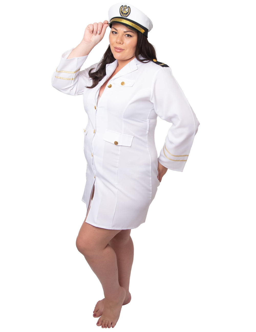 Vue de profil du déguisement d'officier marin