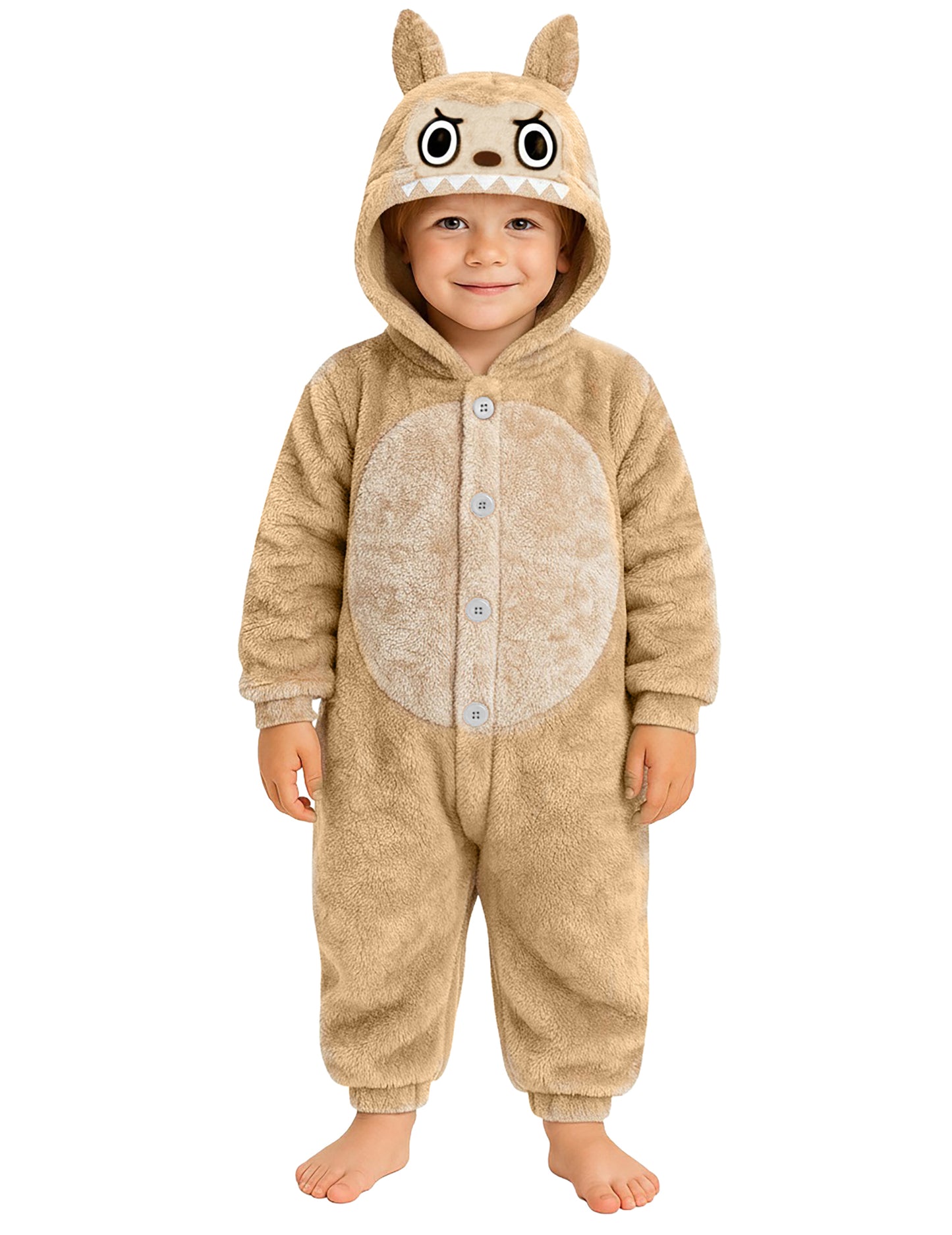 Костюм плюшено чудовище в бежово за дете 